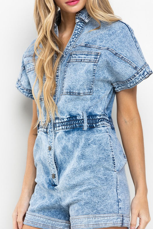 Alyssa Denim Romper