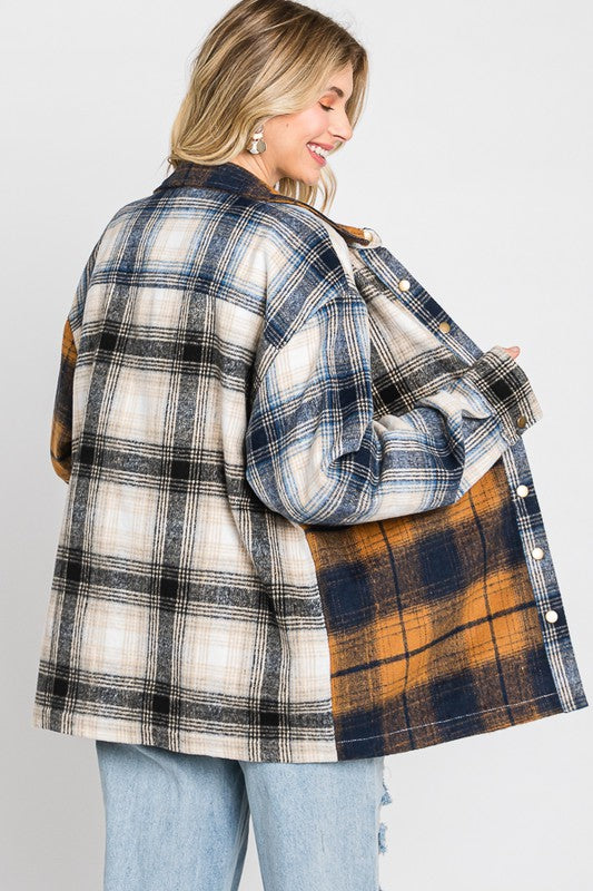 Ava Multi Color Flannel Shacket