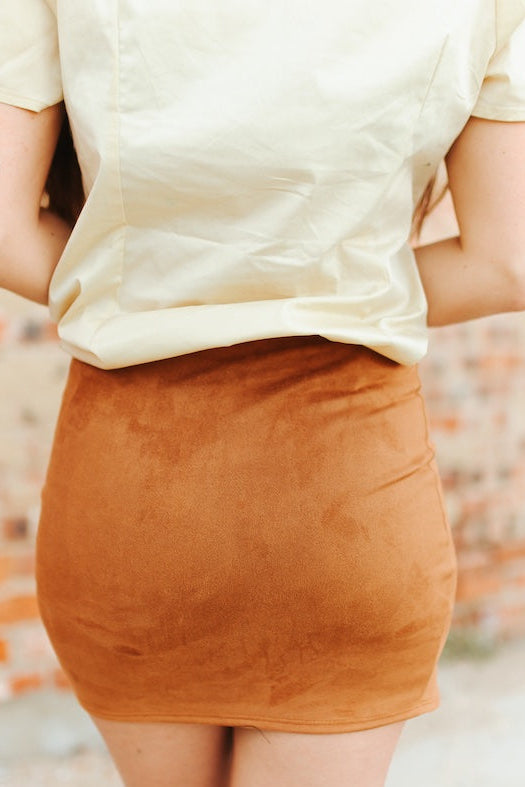 Naomi Suede Skirt