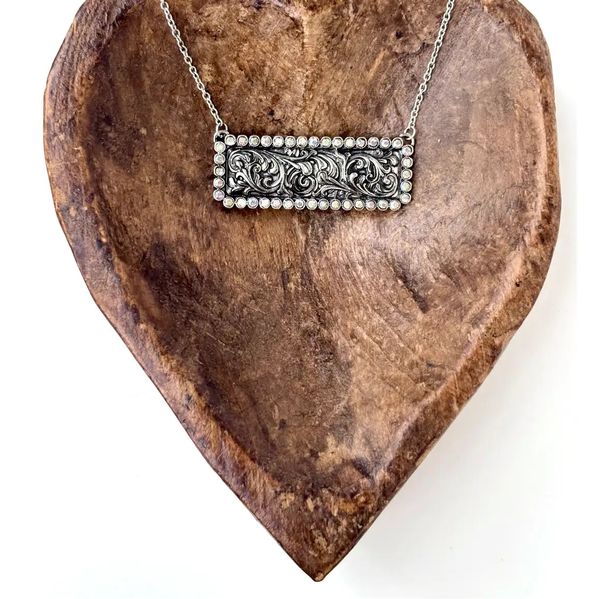 Rhinestone Bar Necklace