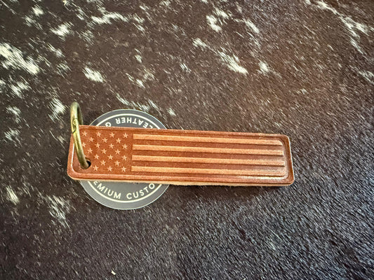 American Flag Keychain
