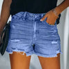 Georganne Ripped Denim Shorts