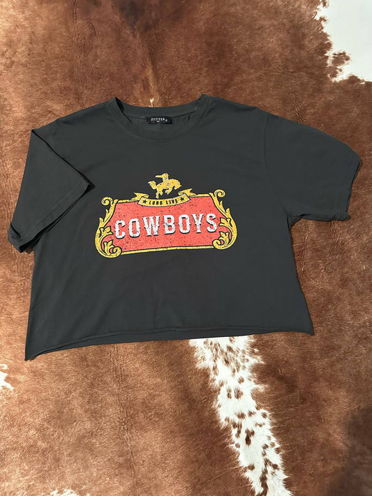 Long Live Cowboys Cropped Tee