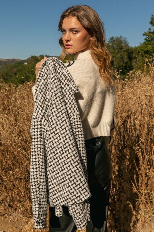 Quinn Houndstooth Shacket