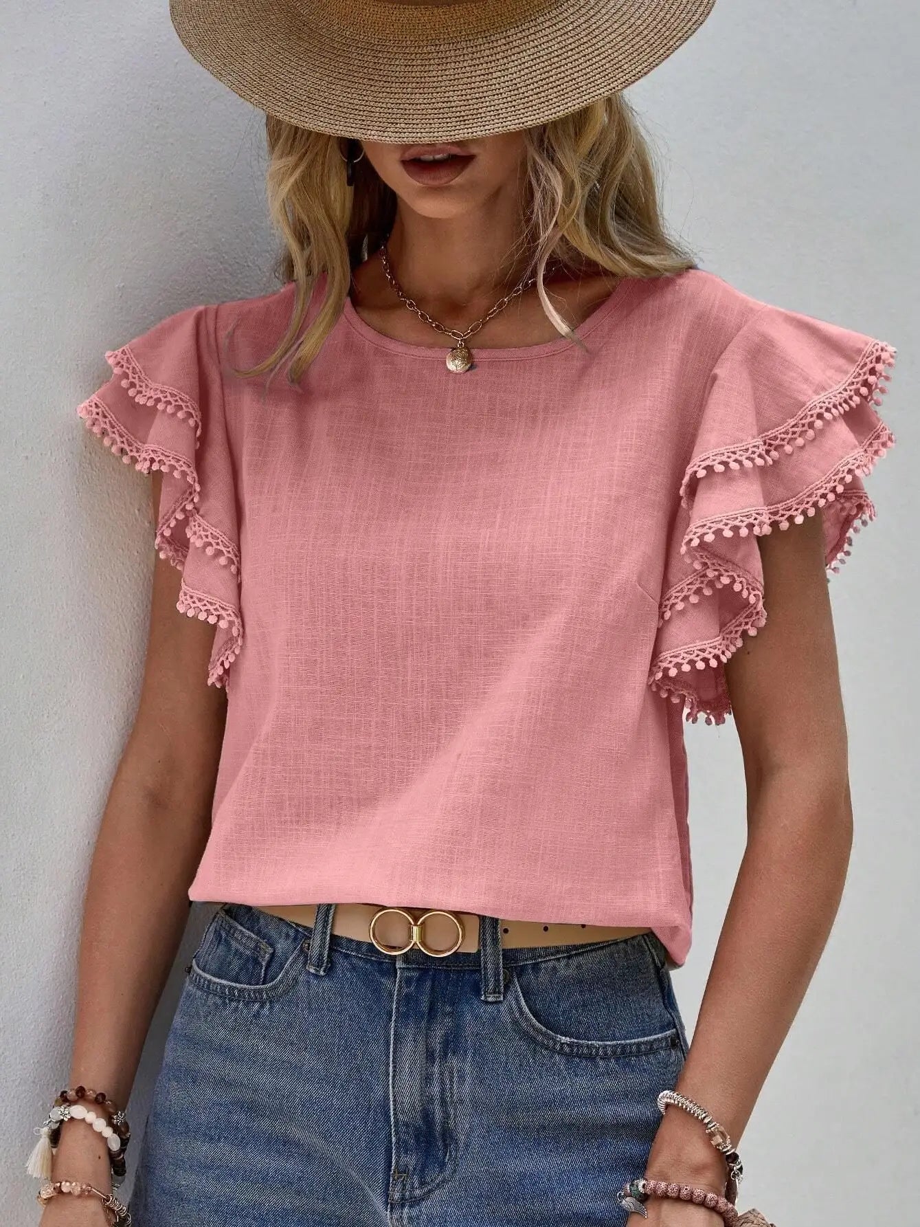 Natasha Ruffle Sleeve Top
