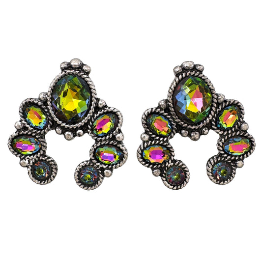 Crystal Squash Blossom Earrings