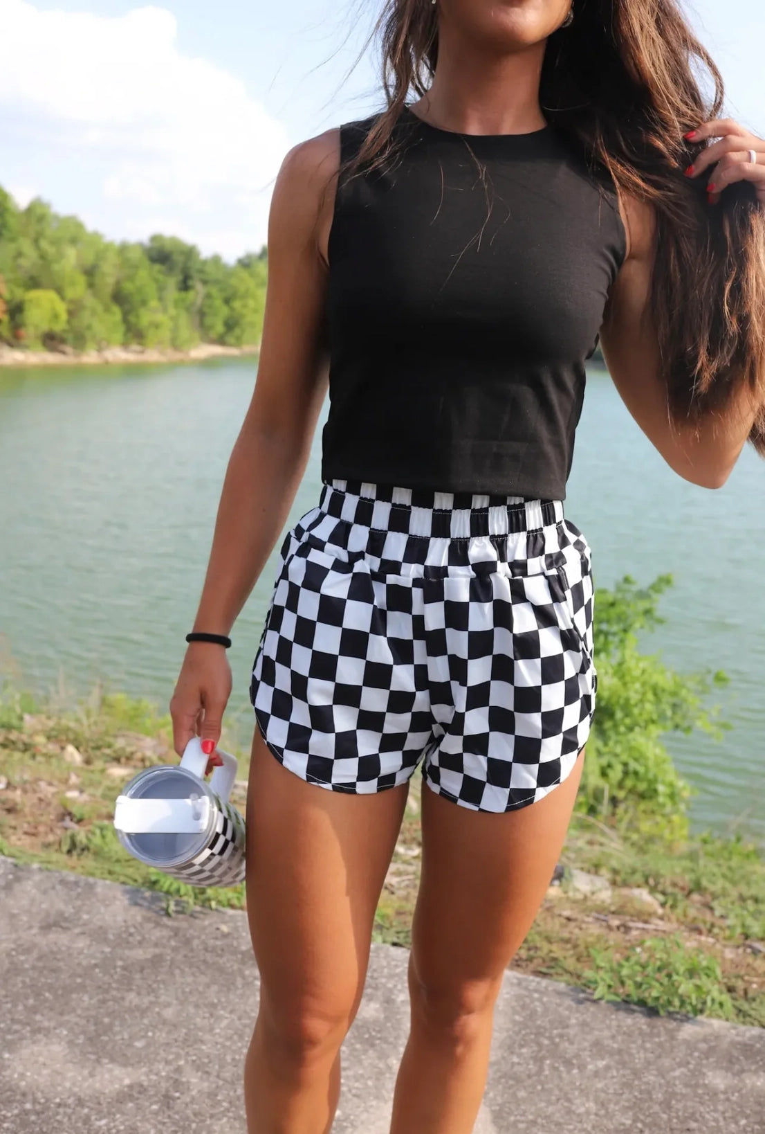 Checkerboard Active Shorts