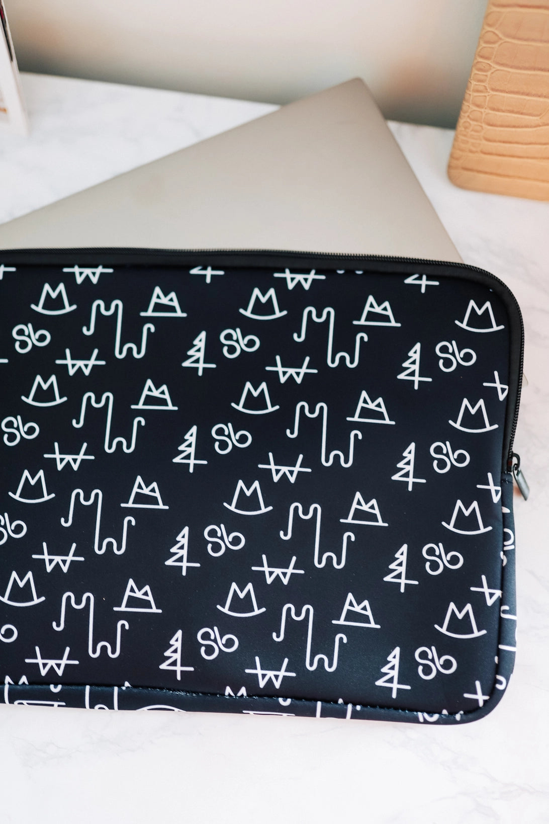 Black Branded Laptop Case