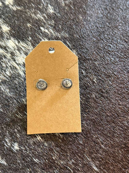 Oval Western Stud Earrings