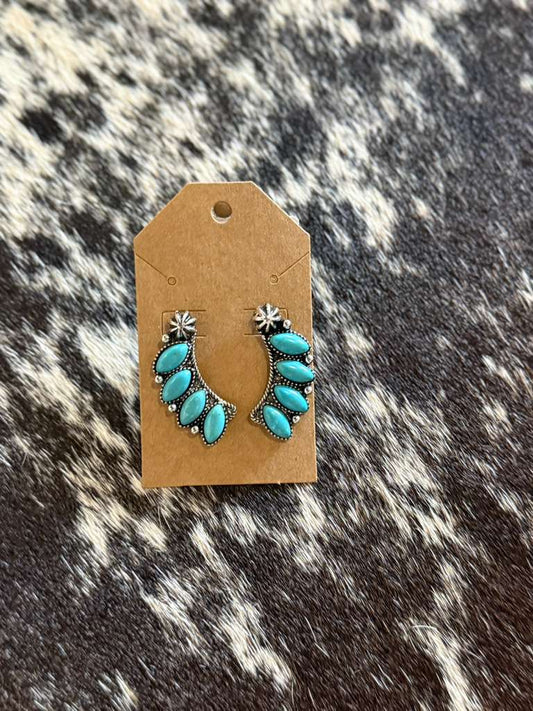 Turquoise Concho Studs