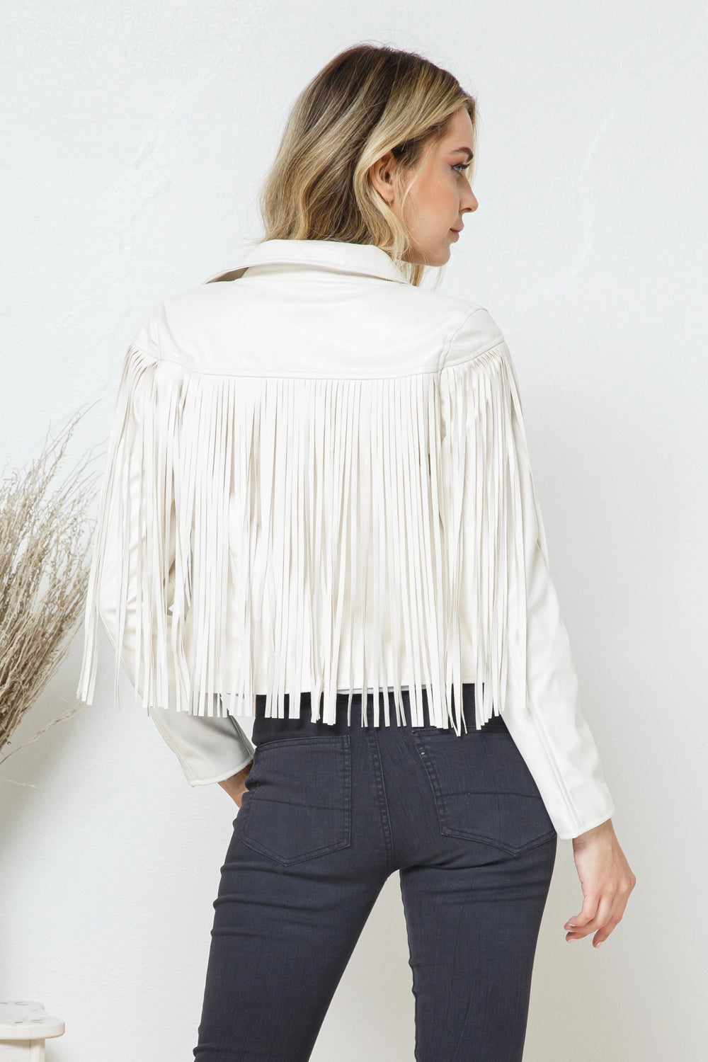 Oaks Cropped Faux Leather Jacket